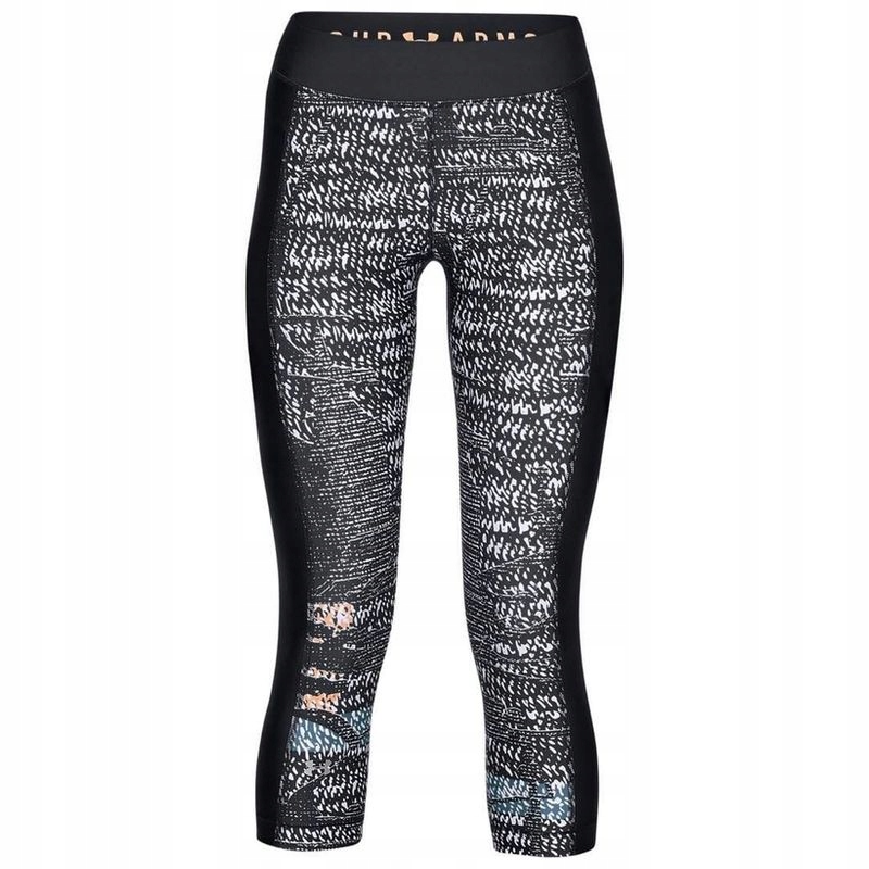 Kalhoty Under Armour Hg Print 3/4 Legíny Dámské Černé 002 S