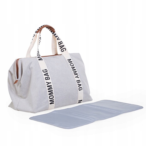 CHILDHOME TORBA MOMMY BAG SIGNATURE BEŻOWA Głębokość (krótszy bok) 30 cm