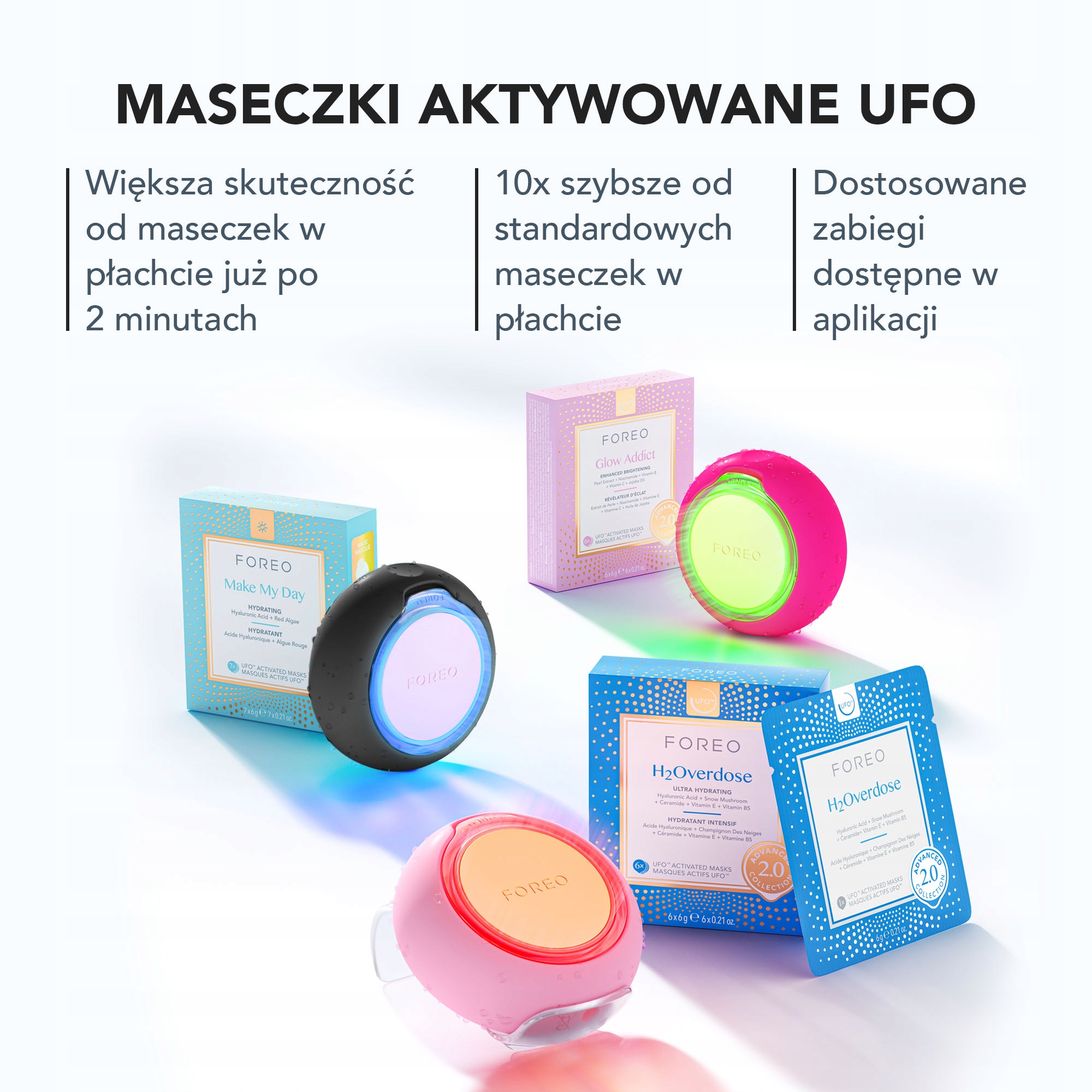 Głęboki nawilżacz do twarzy UFO 3, Czarny Rodzaj soniczna