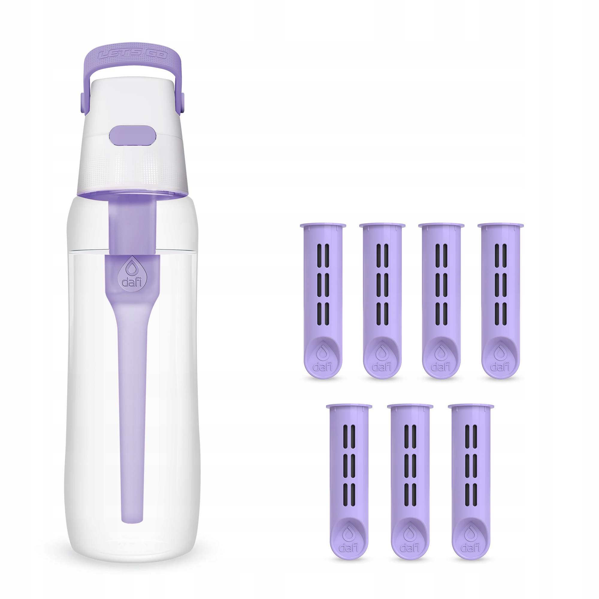 Butelka na Wodę Filtrująca 0,7l Dafi Digital Lavender Fiolet 7 Filtrów