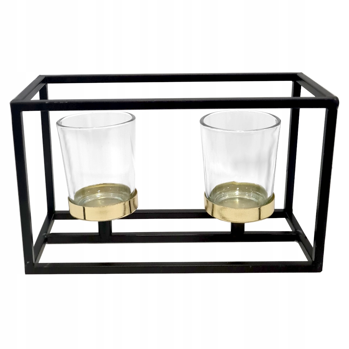 

Świecznik Czarny Loftowy Metal Na Stelażu 20x12x9