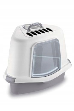 Levně Wc kočka Cathy rohové kryté šedá Zolux