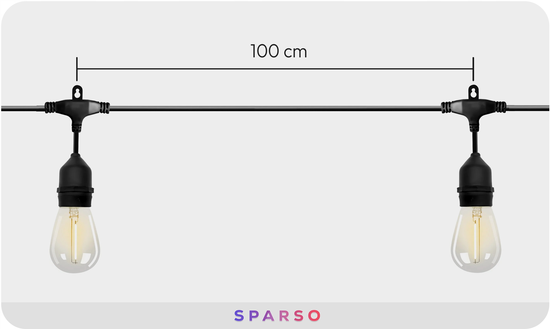 GIRLANDA OGRODOWA Lampki 10m LED Świetlna 230V Łańcuch WODOODPORNA 10x E27 Zastosowanie na zewnątrz