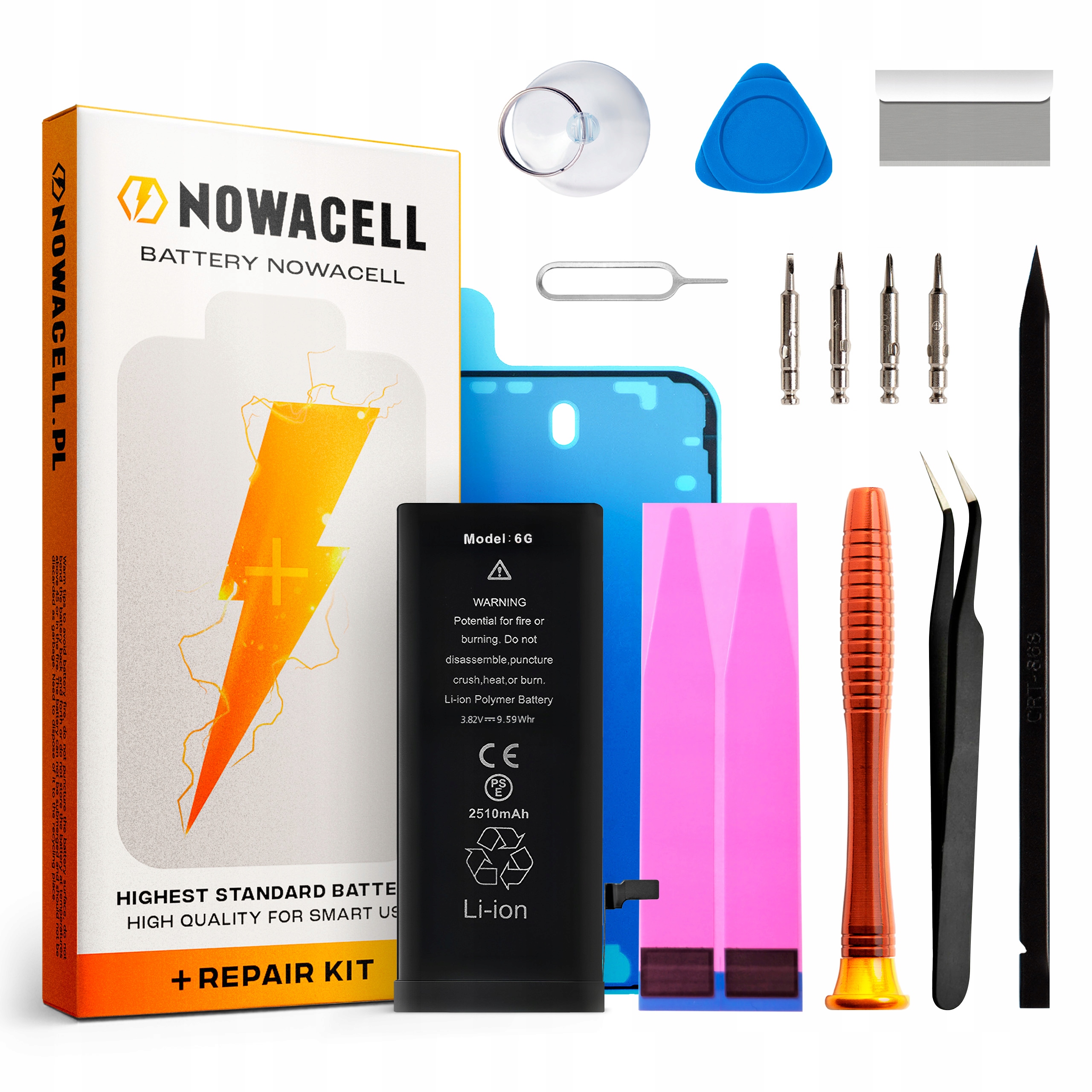 Bateria Nowacell do iPhone 6 większa pojemność 2300 mAh