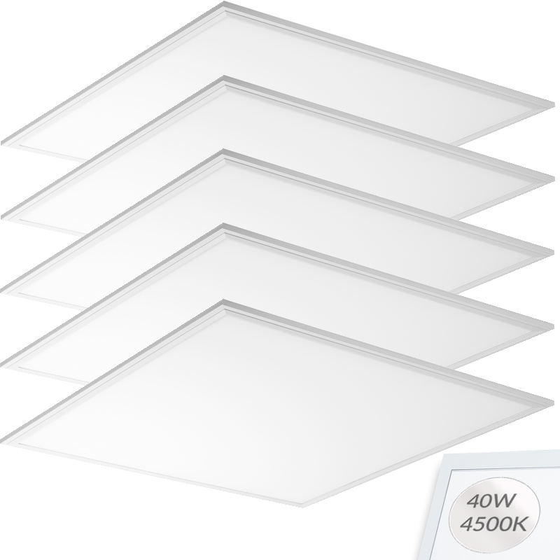 5x Natynkowy Plafon Duży Panel Led Sufitowy Kaseton Lampa 4500K 40W 60x60