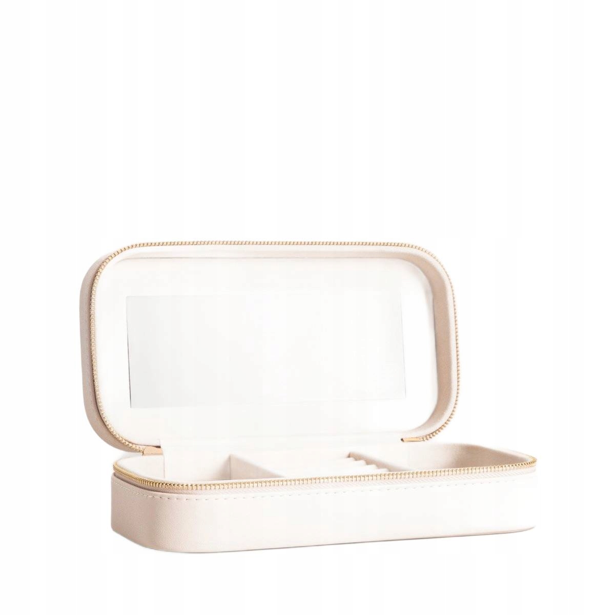 Šperkovnice na bižuterii Rinas s prošíváním v pase, béžová, velká Homla