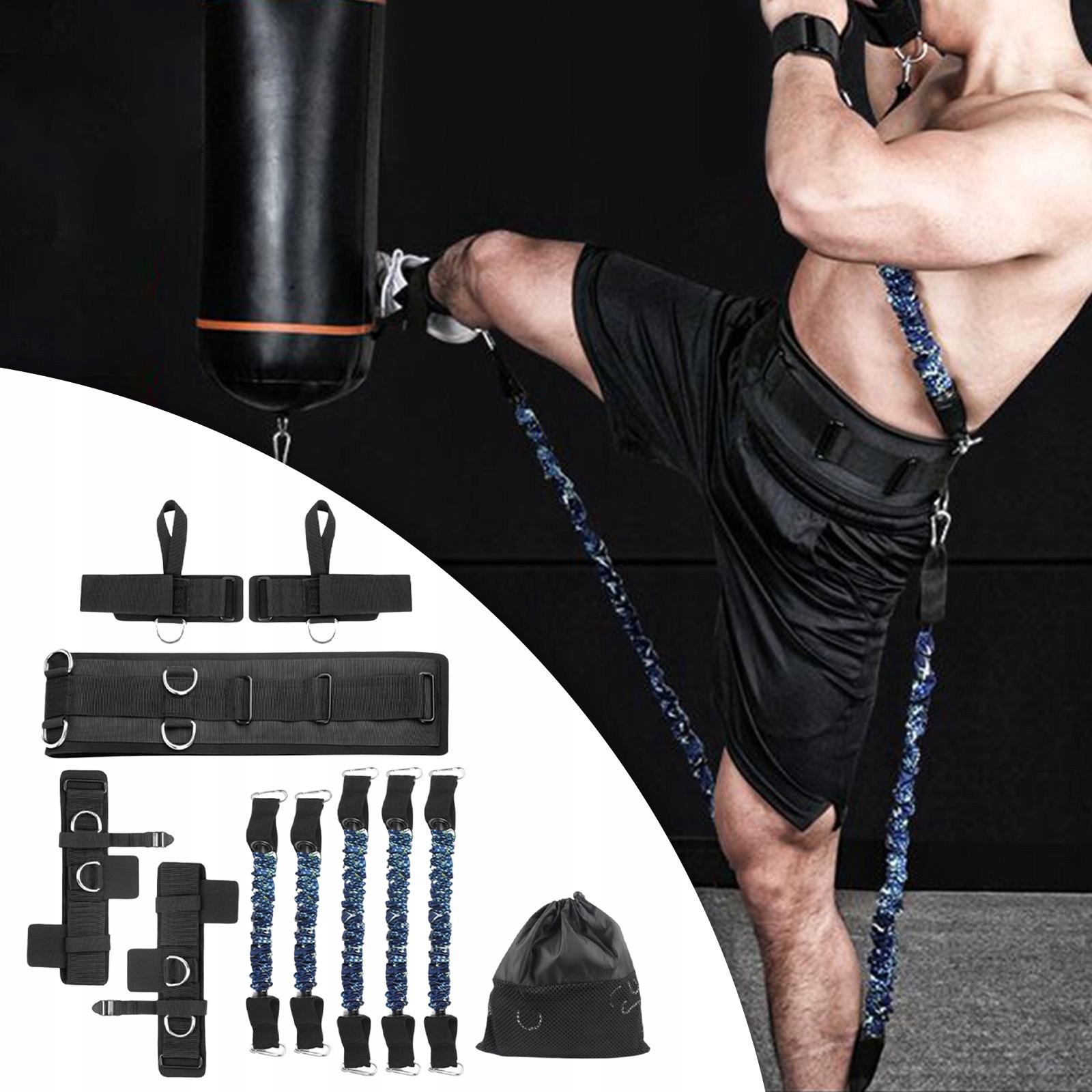 Boxing Resistance Bands Set for Boxing Taekwondo , Improving 150lbs Blue Rozmiar uniwersalny