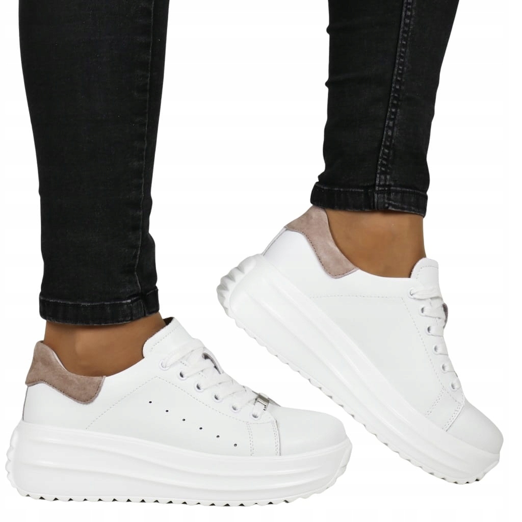 iButy Dámské Tenisky Kožené Tenisky Na Silné Podrážce Platforma Novinka