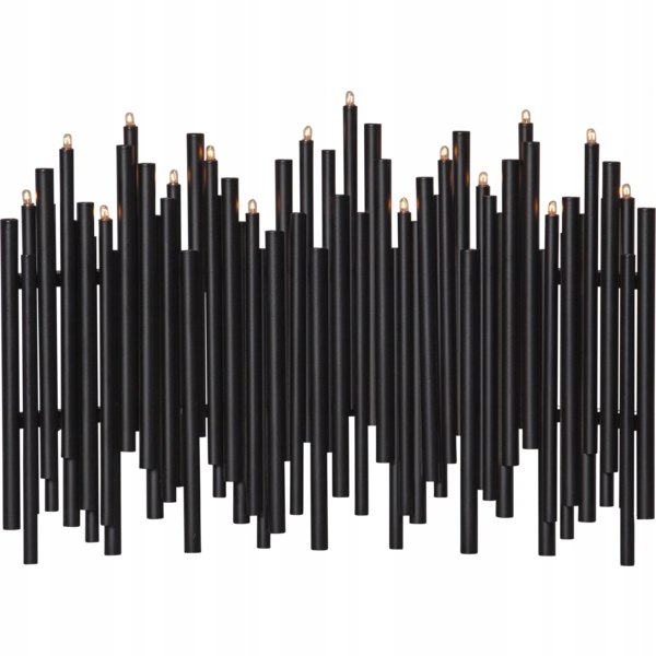 Kovový svietnik Note, čierny