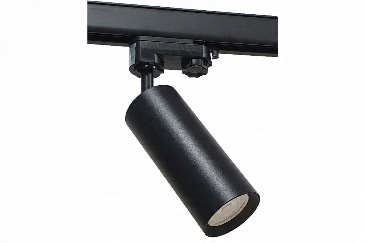 

Czarna lampa GU10 3 fazowa do systemów szynowych
