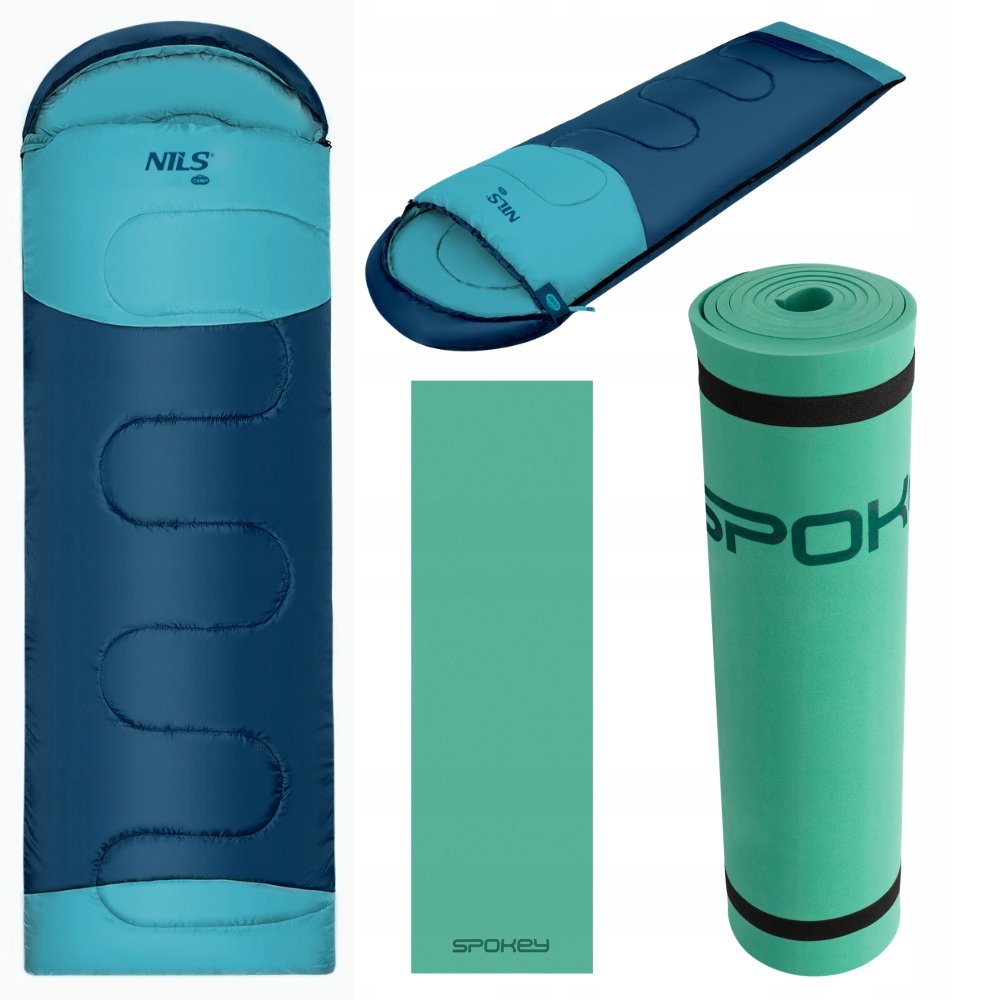 Śpiwór Turystyczny Ciepły Koperta Z Kapturem 215x75 cm Karimata