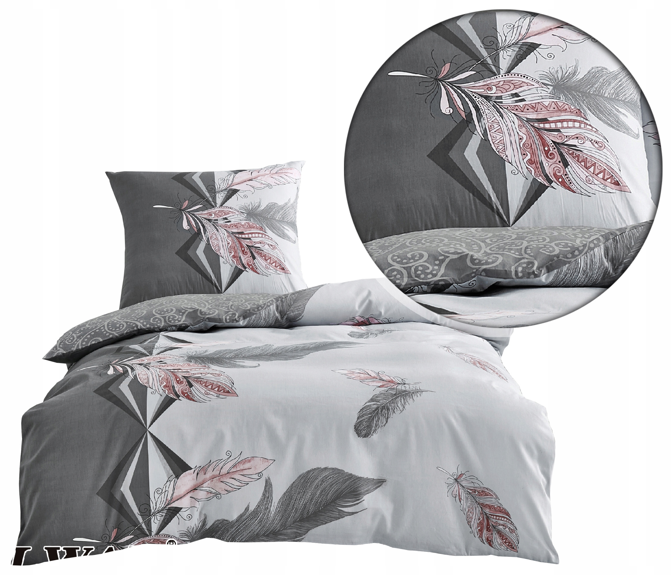 Komplet pościeli 140x200 Elway 8039 100% Bawełna Satynowa Nowe