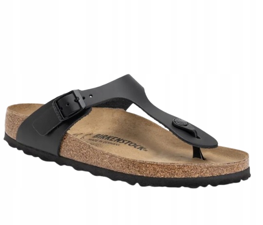 Birkenstock Černé Kožené Nazouváky Na Prsty 39 J6A