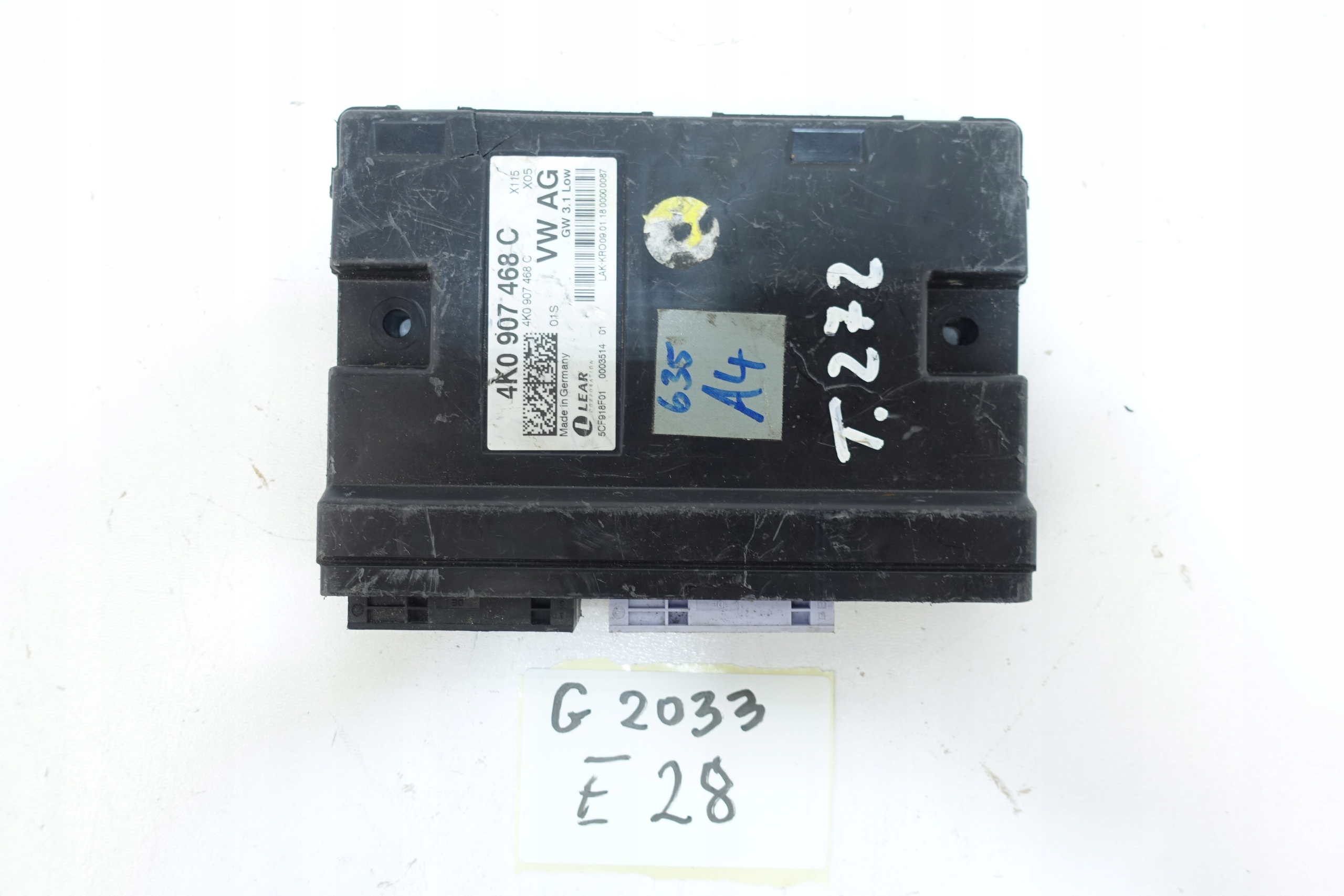 VW SKODA AUDI SEAT PORSCHE control unit module GATEWAY 4K0907468C