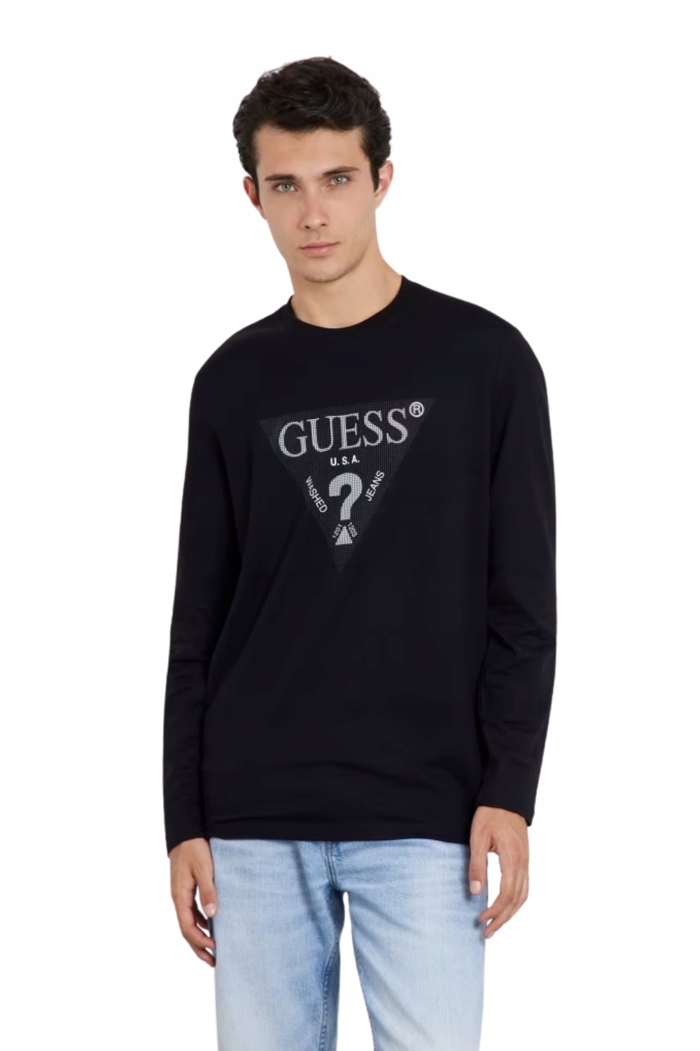 Guess Černý pánský longsleeve Ls Cn L