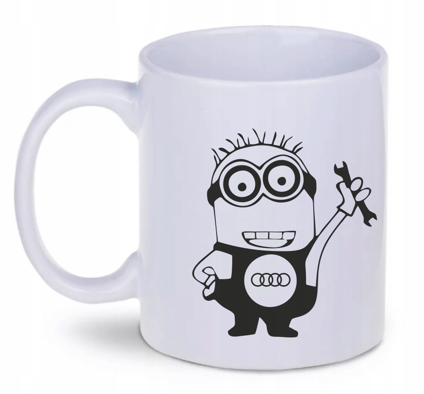 Kubek 330ml biały D188 AUDI MINIONEK MECHANIK