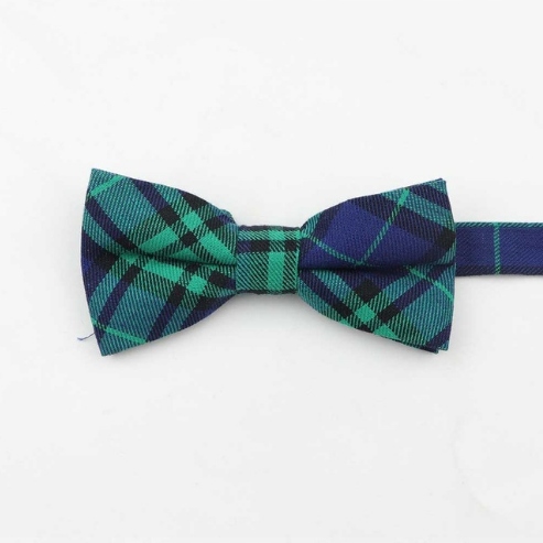 

Mucha muszka dziecięca zielona granatowa kratka