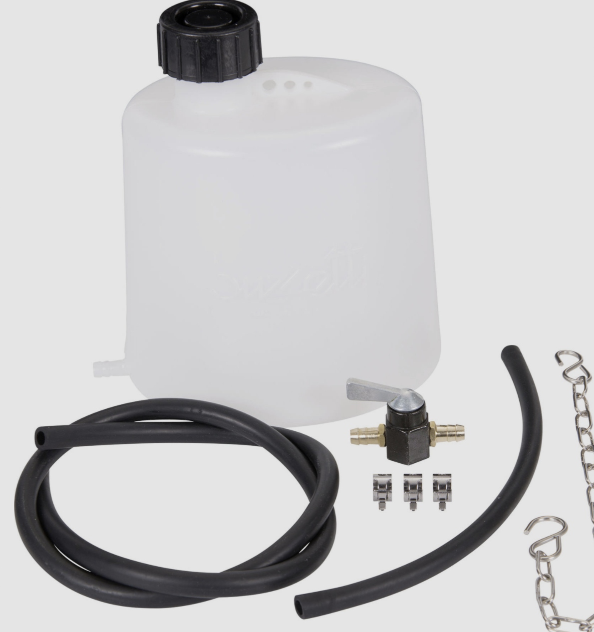 Závesný dielenský kanister, nádrž na palivo 1,5 l; karburátor pre motocykle