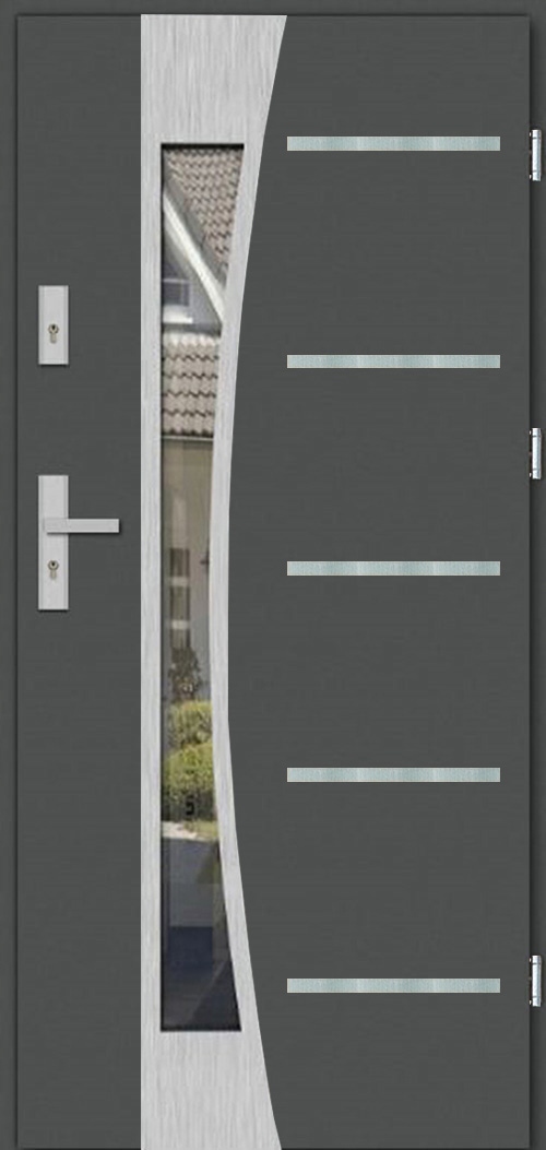 POLSKIE DRZWI ZEWNĘTRZNE STALOWE LUKAR INOX 14ZD 85MM 90CM UD 1,3 Marka Lukar