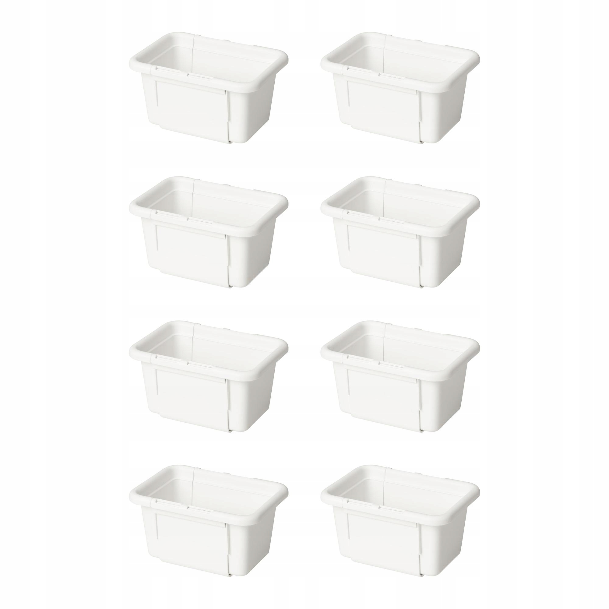 8 ks Rozkládací nádoba bílá 13-18 x 9 cm Kackla