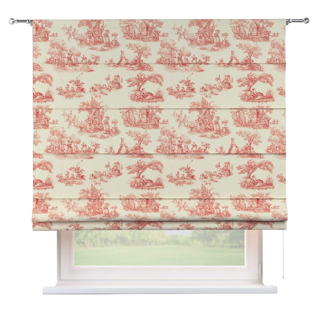 Hotová rímska roleta Torino 100 x 170 cm červená