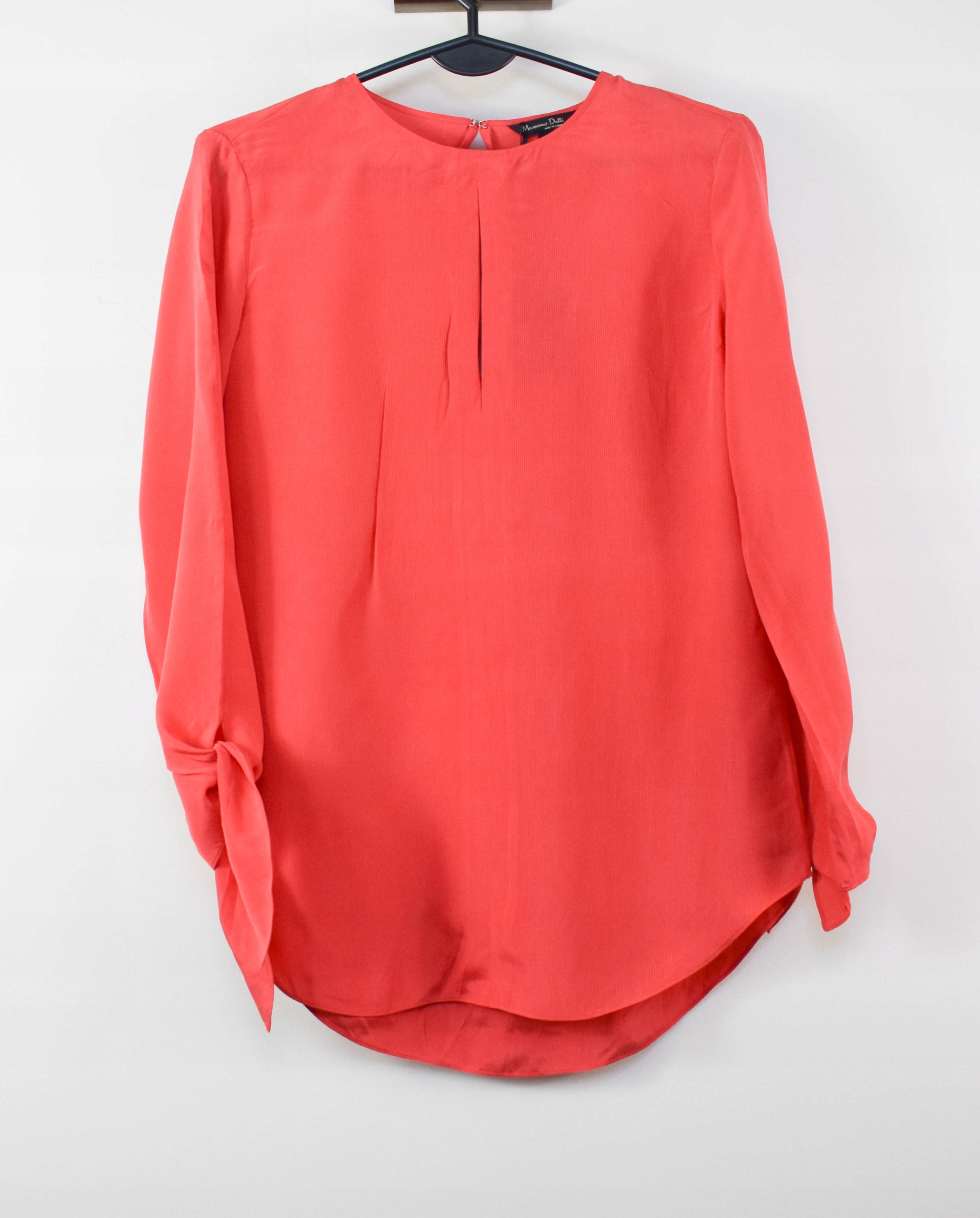 Massimo Dutti koralowa koszula bluzka 100% jedwab 36