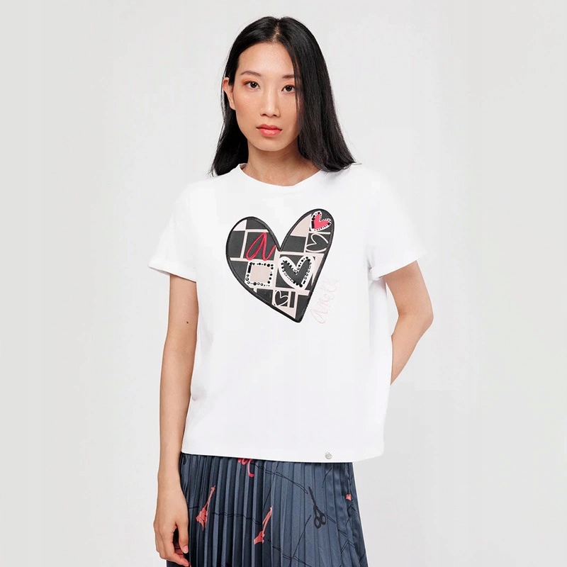 Stylová halenka Anekke Camiseta Manga Corta Blanco-l 41281-306/406/506