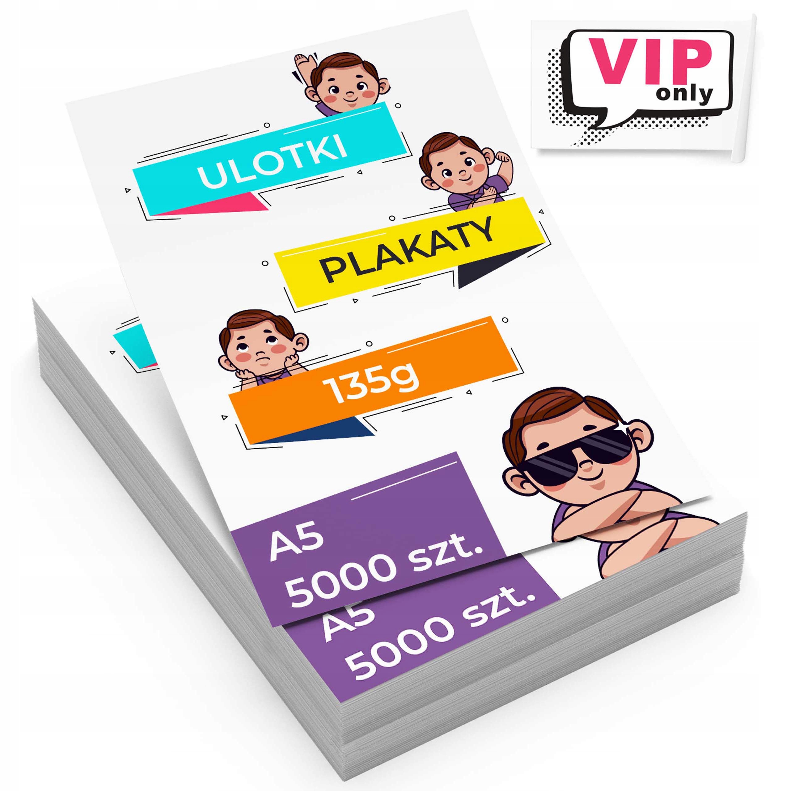 

ulotki A5 5000 szt. Dwustronne 135 g Full Kolor