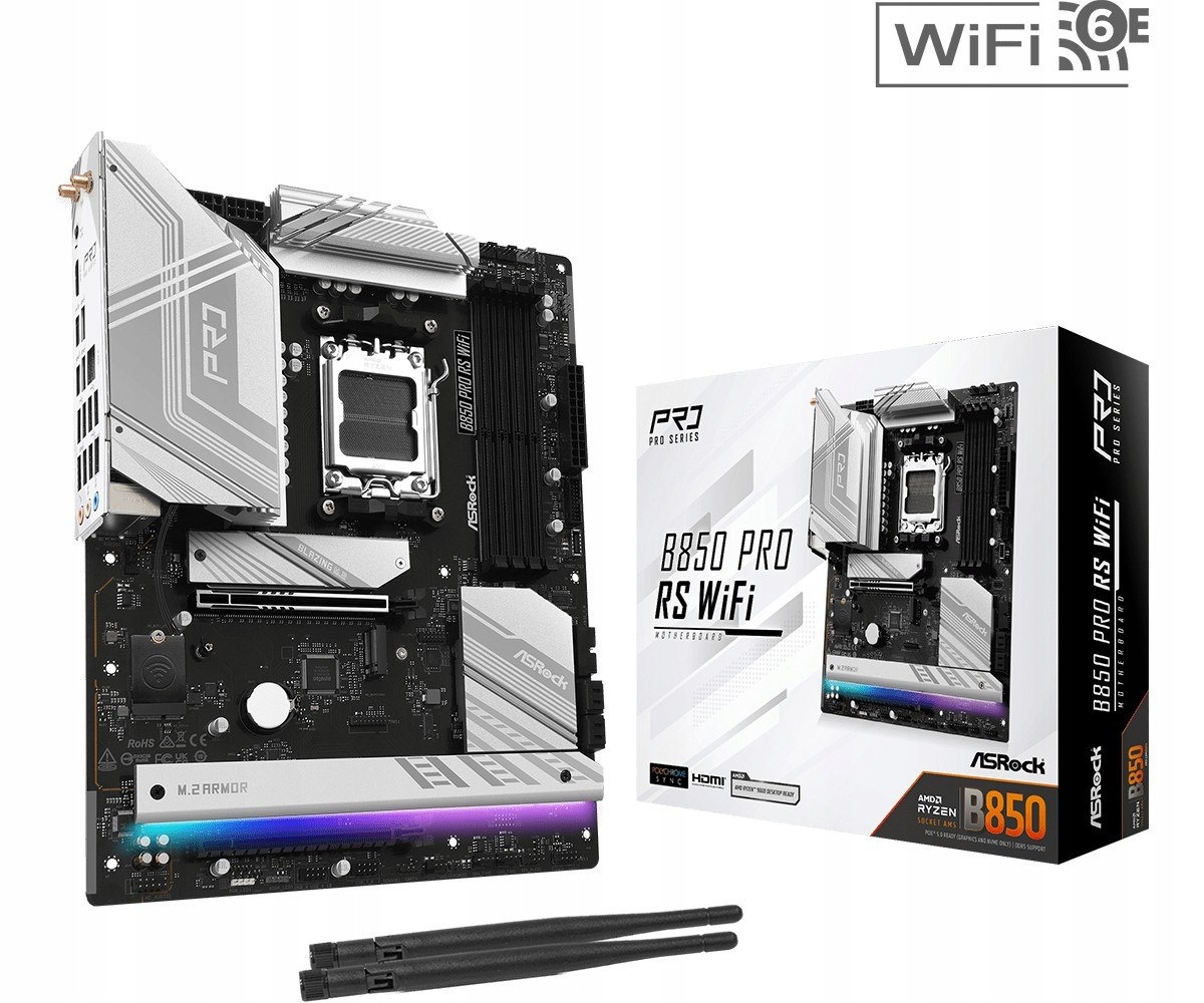 Płyta główna B850 Pro Rs Wifi AM5 4DDR5 Atx
