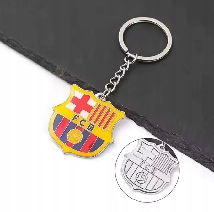 Brelok Fc Barcelona – La Liga Barca Lewandowski Metalowy Dwustronny