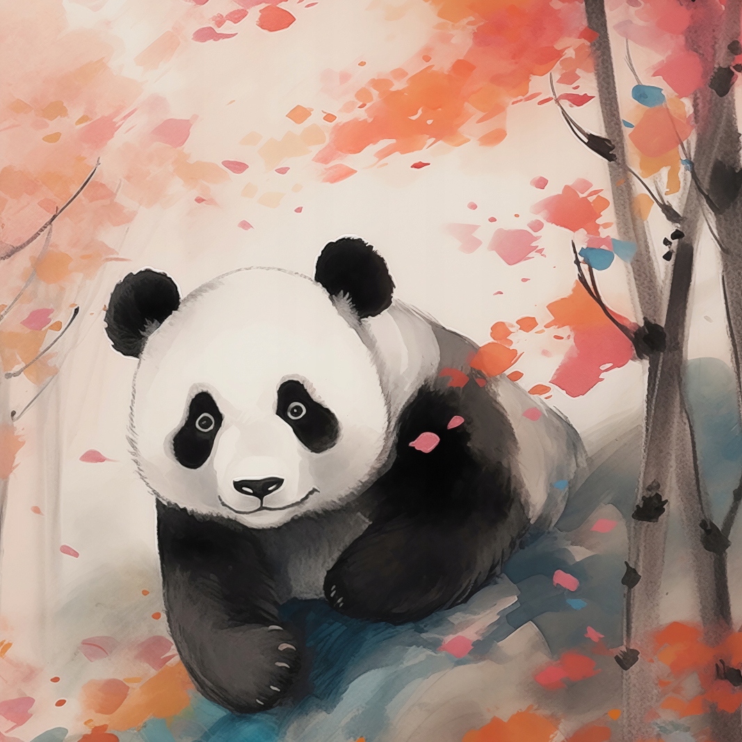 Plakát 90x90 cm Panda mezi klony