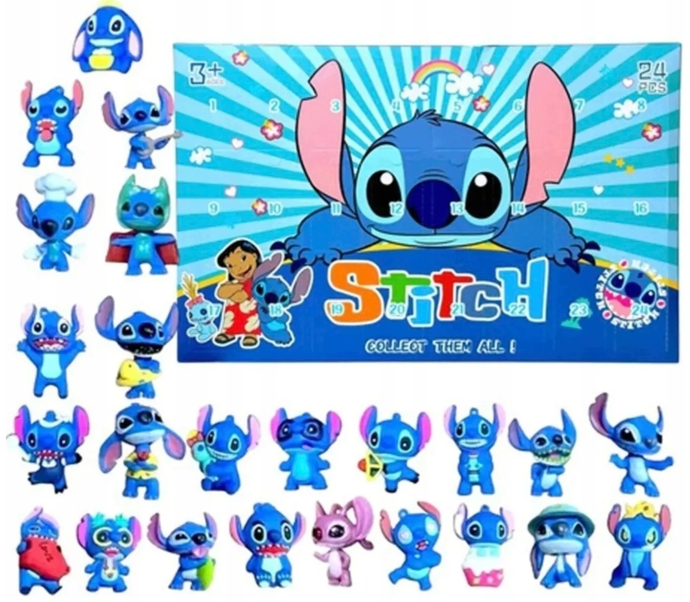 Адвент-календарь Stitch, 24 фигурки-брелока