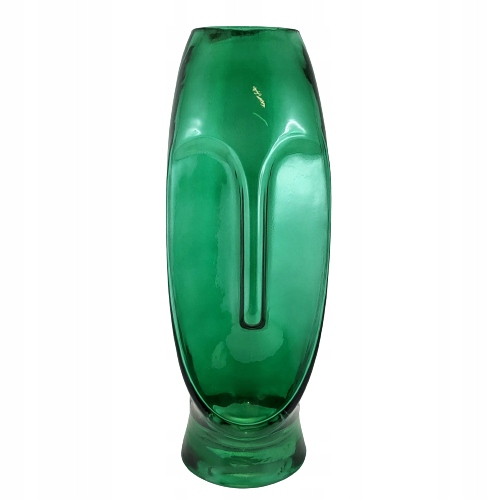 WAZON TWARZ ZIELONY SZKLANY 30cm
