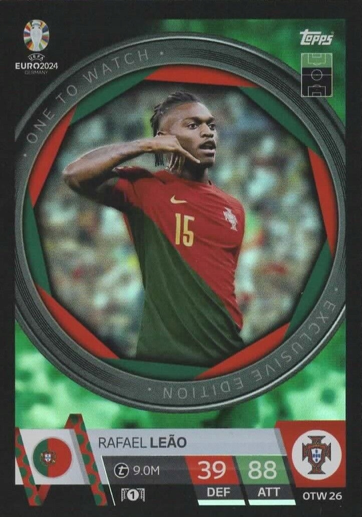Euro 2024 Topps Match Attax Otw 26 Rafael Leao Portugalia One To Watch