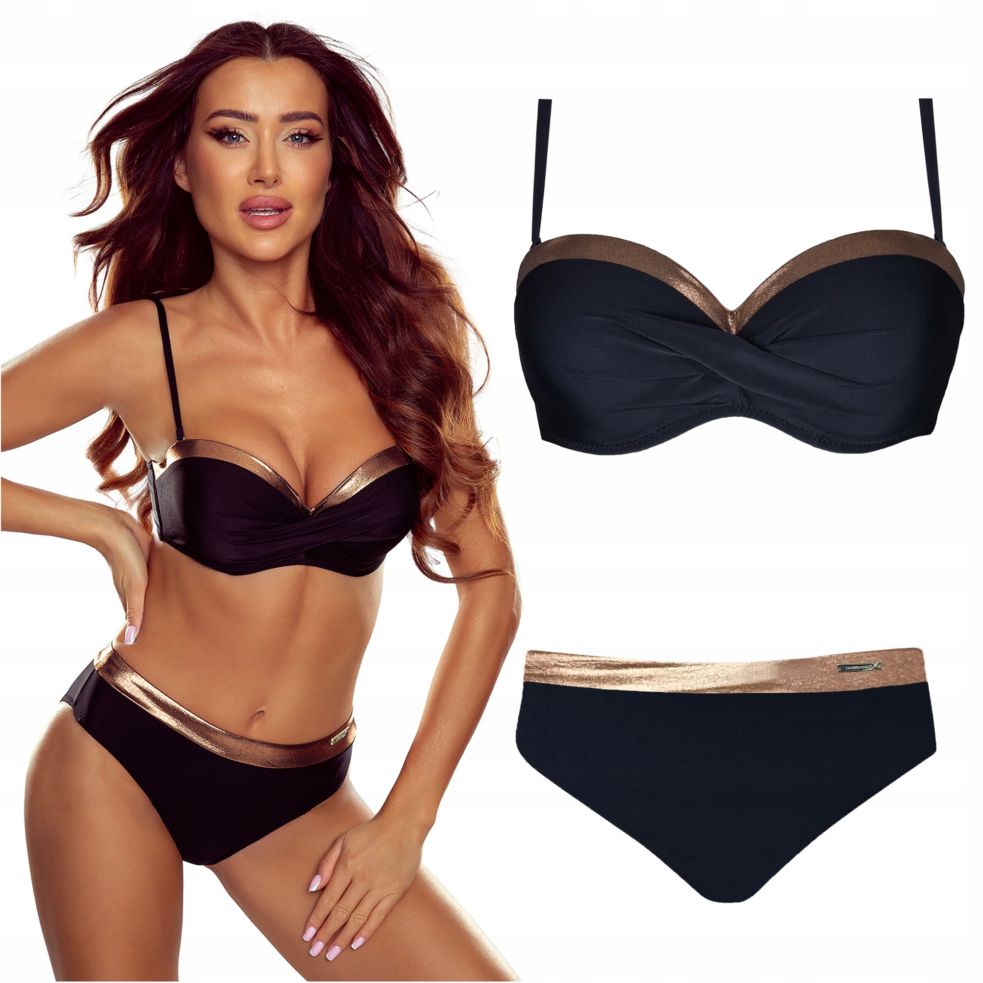 Strój kąpielowy dwuczęściowy GABBIANO Evita-GZ C/403 40C L 80C Wzór dominujący bez wzoru