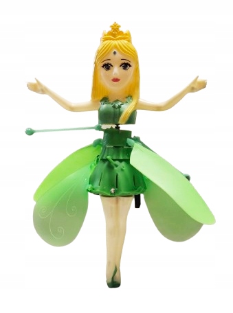 LATAJĄCA KSIĘŻNICZKA ZIELONA ŚWIECĄCA 20CM WIRUJĄCE E2061 EMAJHURTOWNIA Kod producenta 2061