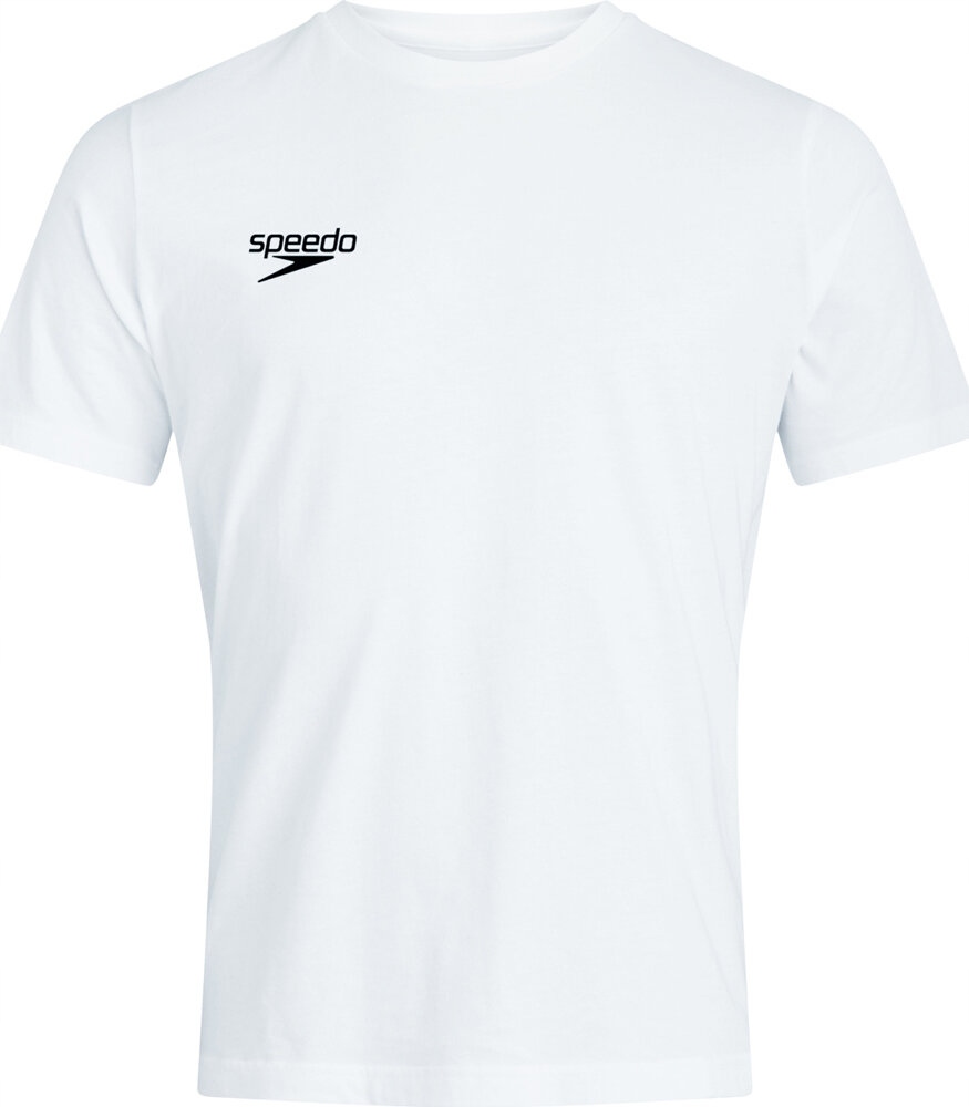 MĘSKA KOSZULKA Z KRÓTKIM RĘKAWEM T-SHIRT SPEEDO CLUB PLAIN TEE AF BIAŁA r S