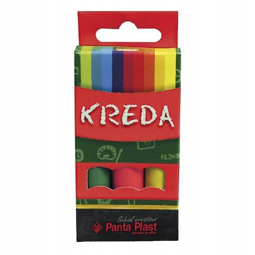 

Kreda kolorowa do tablic 3 sztuki owalna