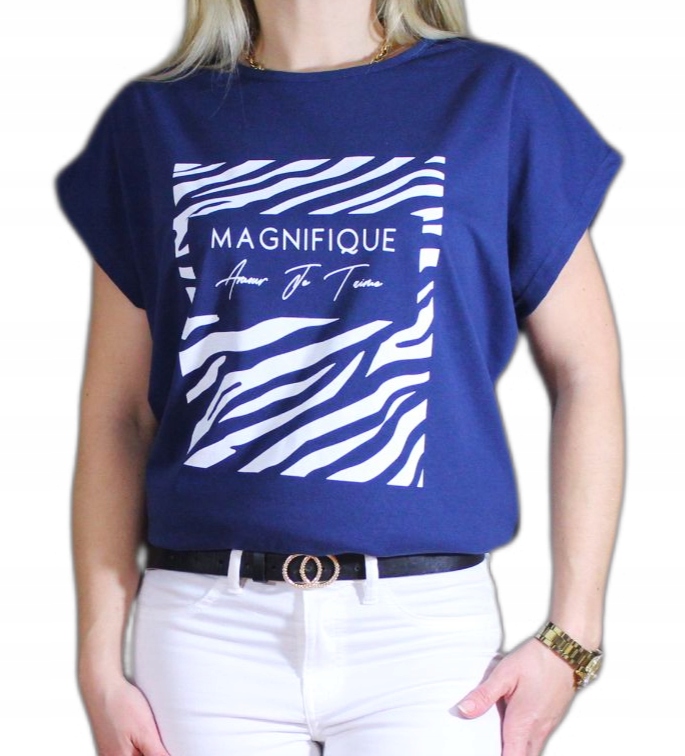 BLUZKA KOSZULKA T-SHIRT NADRUK DUŻO WZORÓW 2XL 44