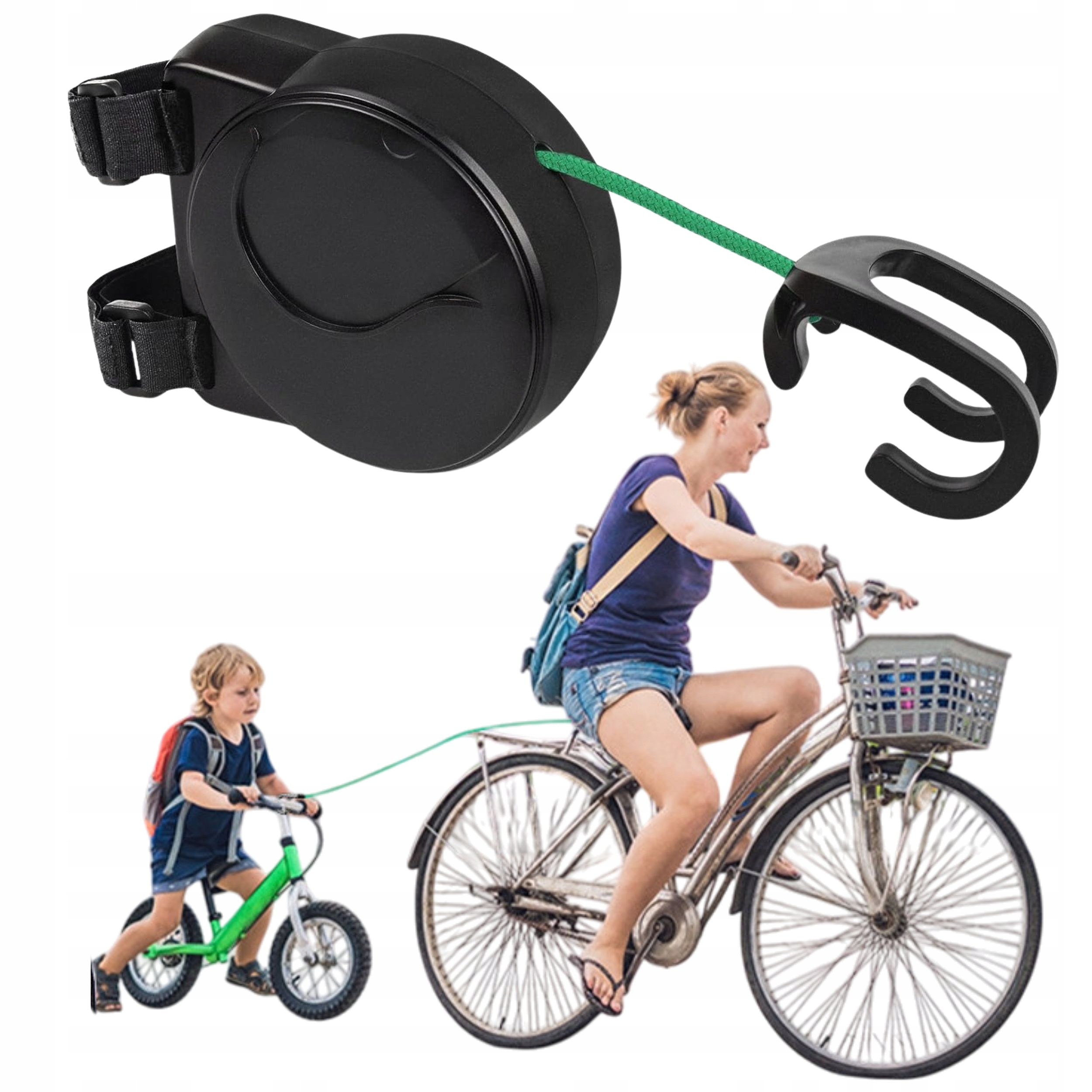 Lina holownicza 2,5m do roweru holowania dzieci hol rowerowy samozwijalna