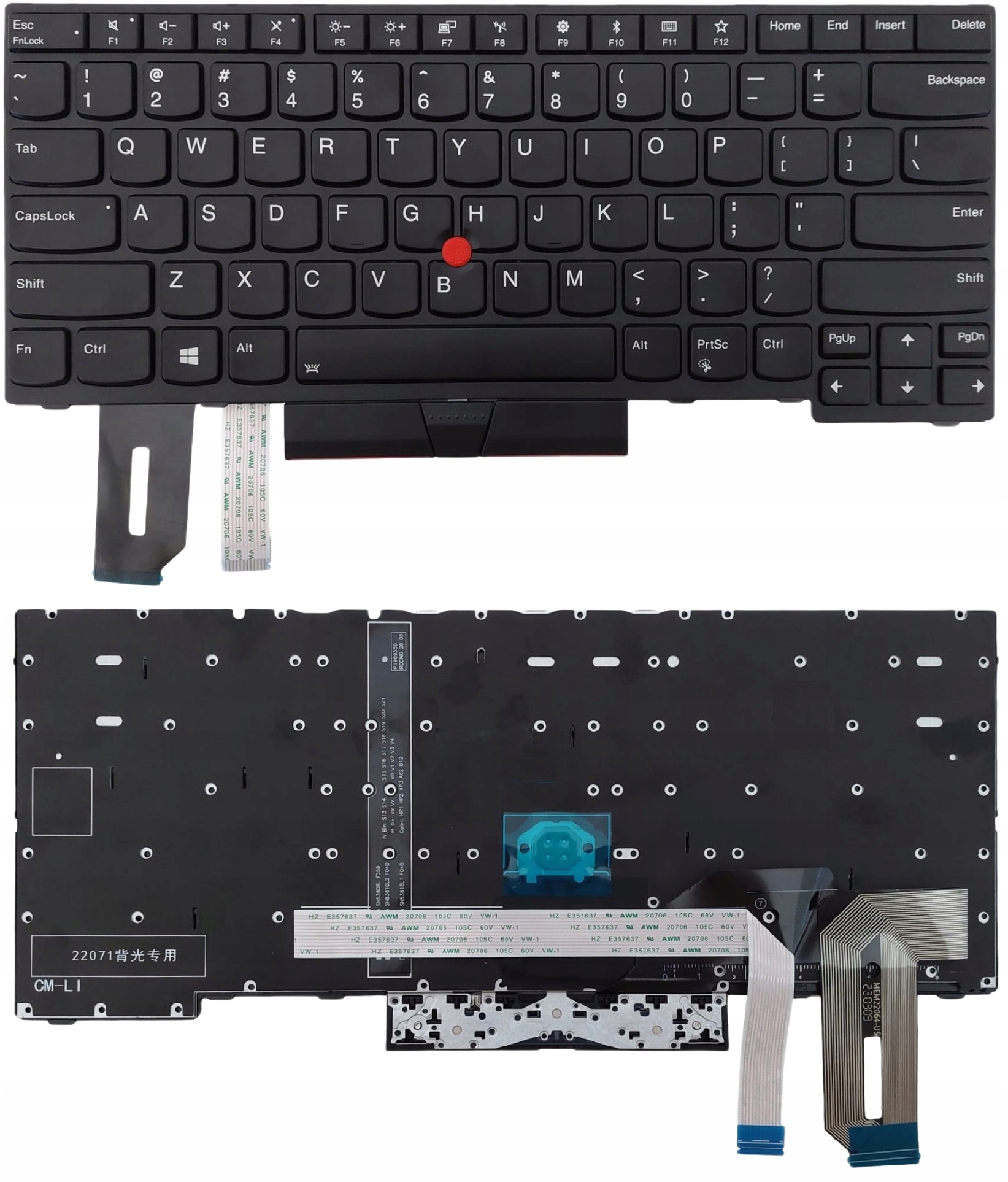 Klávesnice pro notebook Lenovo ThinkPad T480s T490 E480 E485 E490 L380 Led