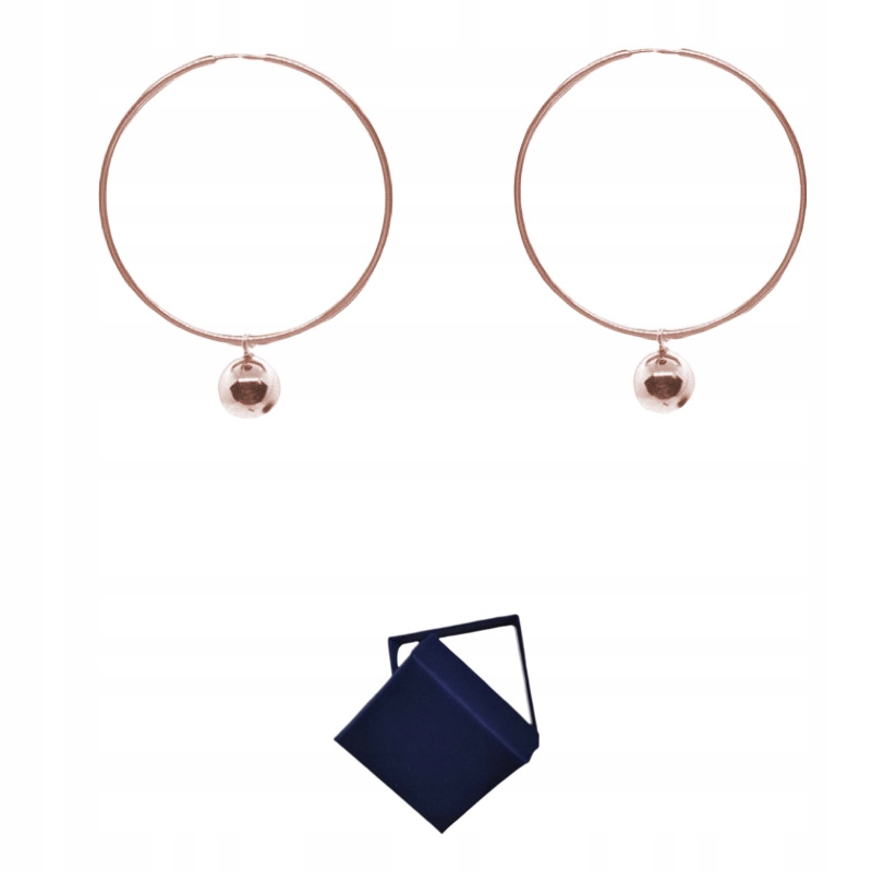 Náušnice modulární stříbrné kolečka 4,5 cm s kuličkou