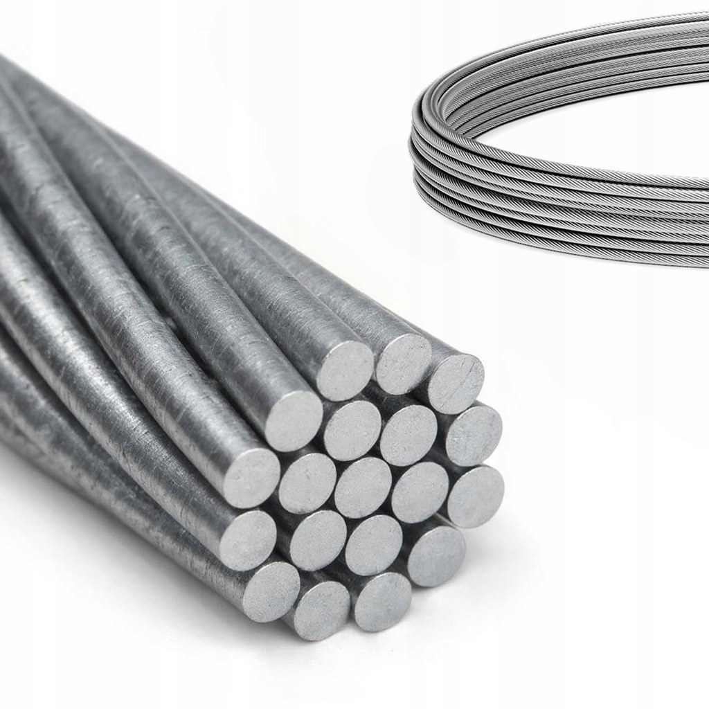 Lano z nerezové oceli tvrdé 2 mm 100 m 1x19 kyselinovzdorná, odolné