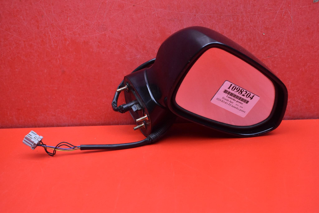 mirror right black, EU 012176 HONDA JAZZ 2 II 01-08 5 PIN
