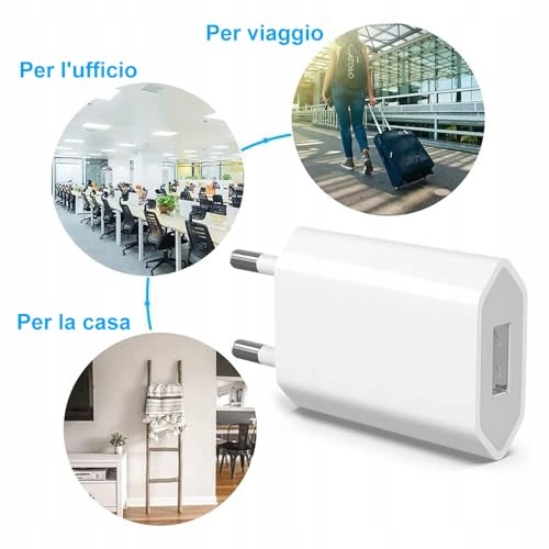 USB POWER ADAPTER ŁADOWARKA 5V 1A DO TELEFONÓW TABLETÓW KAMER — miniatura 7