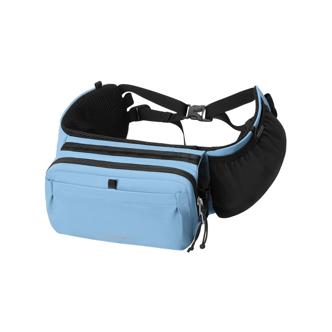 Pas biodrowy trekkingowy do biegania z psem Daqqab Outdoor Range niebieski