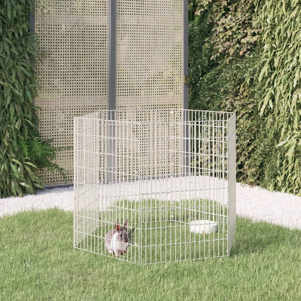 Kotec pro zvířata, 6 panelů, 54 x 80 cm, galvanizované železo