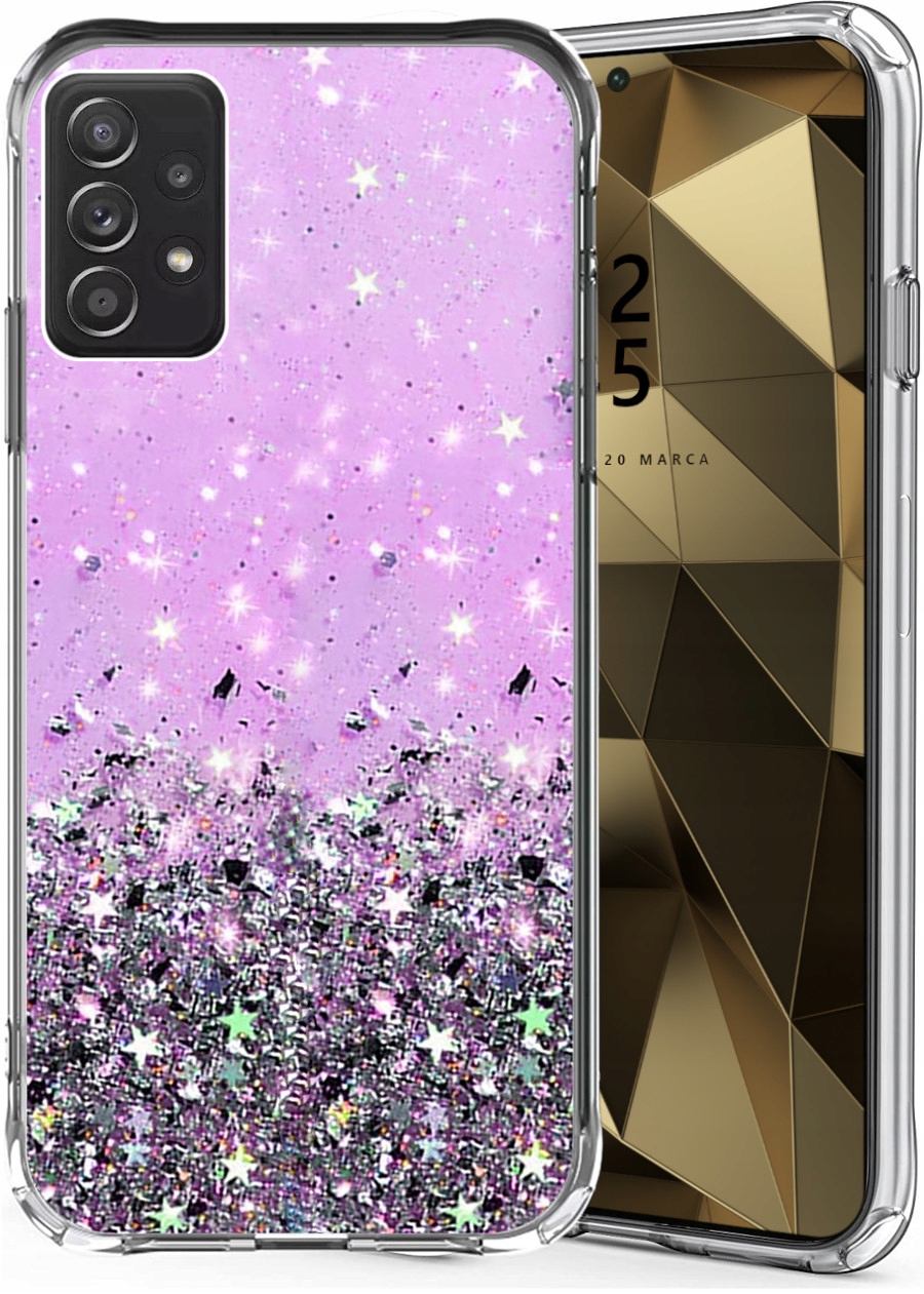 ETUI SHINE CASE BROKAT + SZKŁO DO SAMSUNG A52 A52S Kolekcja Case