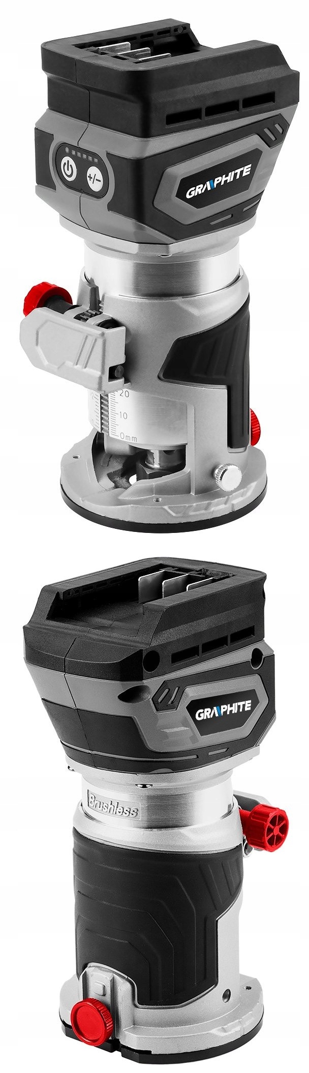 Frezarka bezszczotkowa akumulatorowa Energy+ 18V GRAPHITE 4H ZESTAW Kod producenta 58GE140