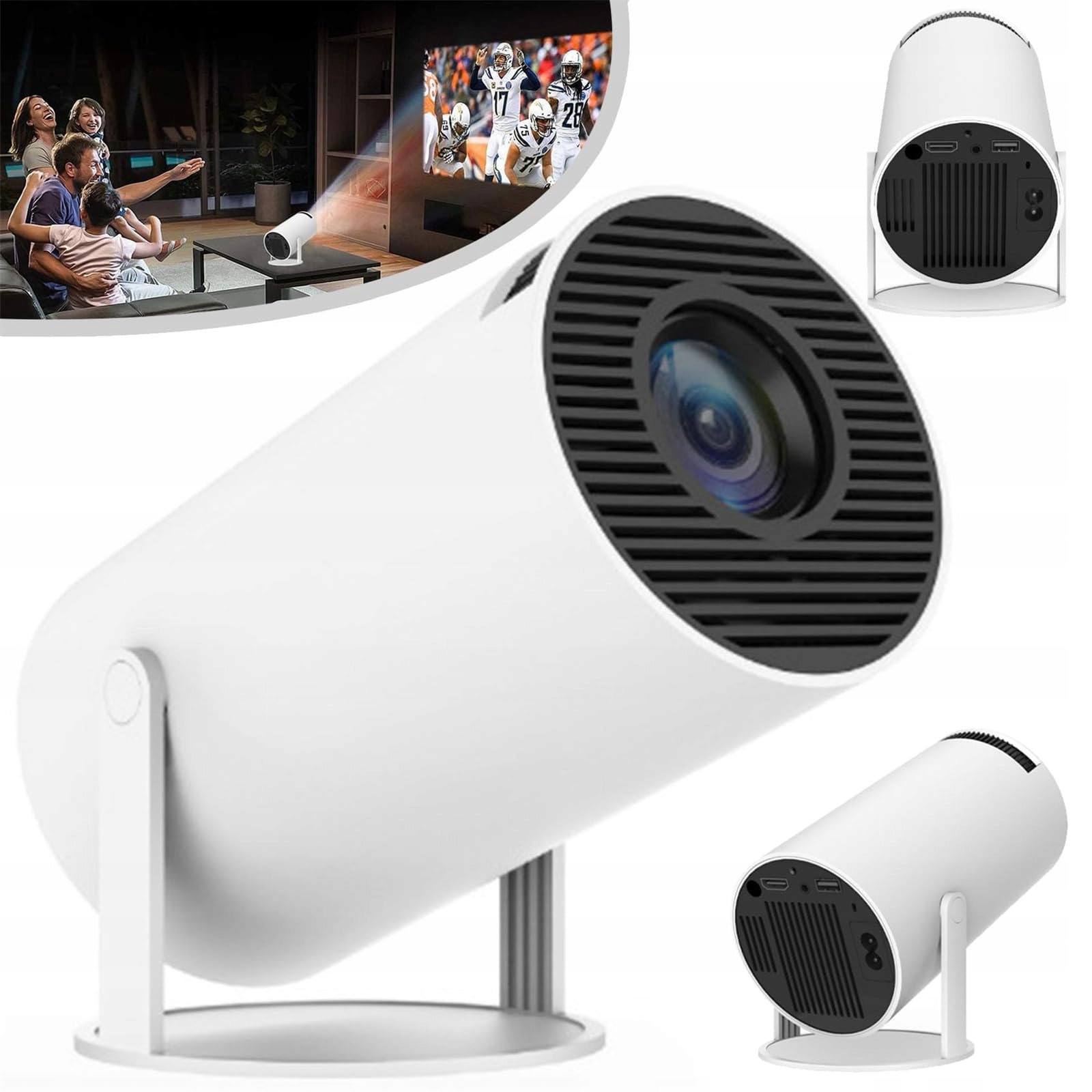 MINI BEAMER Projektor 4K 1080P Full HD WiFi 6 BT5.2 Android Netflix — miniatura 11